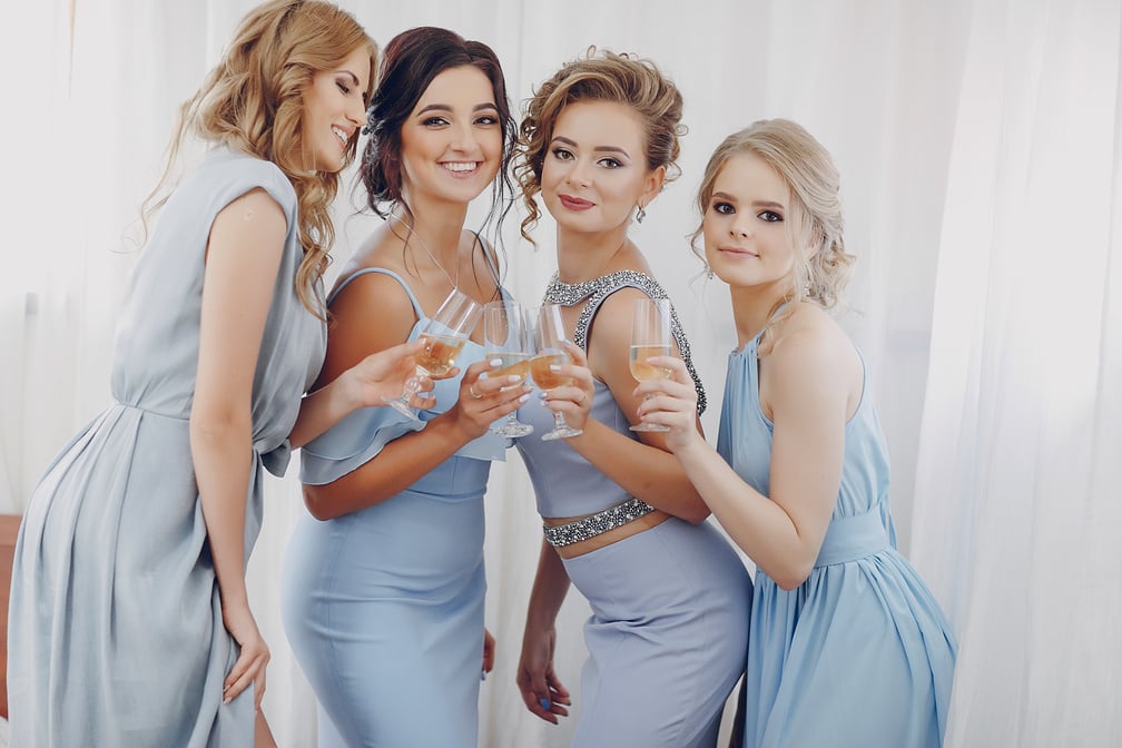 Bride with Bridesmaids